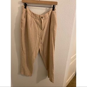 Tan light capri pants for sale!